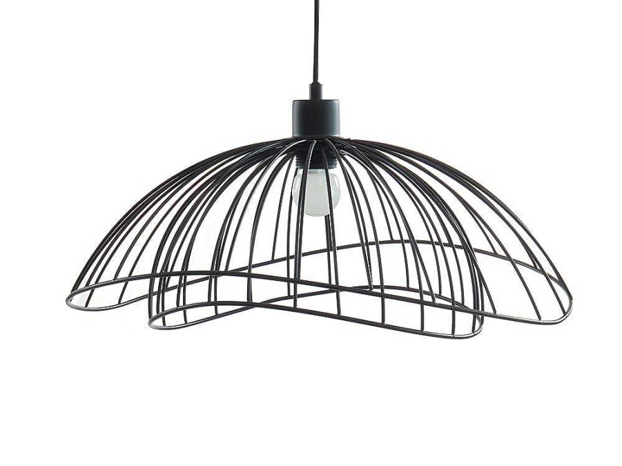 Candeeiro Suspenso | OZAIA Candeeiro De Teto Mania - Ferro - 47 X 47 X 120 Cm - Preto