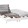 Cama Articulada | DREAMEA Cama Eletrica Articulada Colchao Acolhimento Latex - Branco - 2 X 80 X 200 Cm - Tyndare Da Dreamea