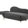 Chaise Longue | Vente-unique Chaise-Longue Direita Convertivel Em Tecido Antracite Com Espaco De Arrumacao - Penelope