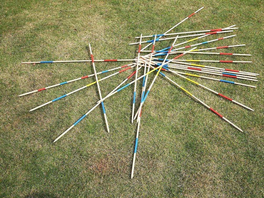 Jogo De Exterior | Vente-unique Jogo De Tabuleiro Gigante Em Madeira Mikado 90 Cm - Caribou