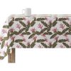 Texteis De Mesa | Purline Nappe Anti-Taches 100% Coton 1 Piece Blanc A Motifs Vegetaux 100X140