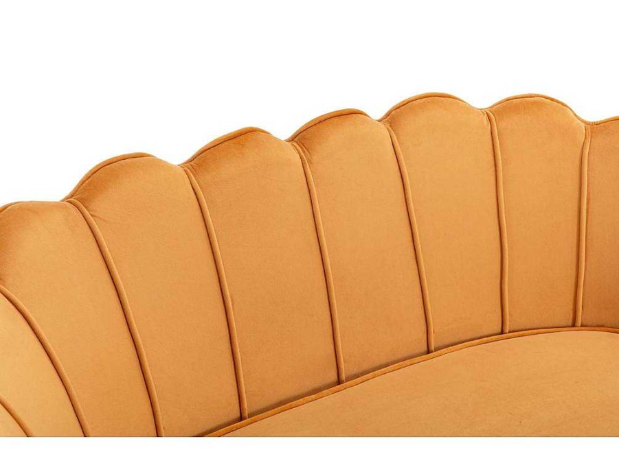 Sofa De 2 Lugares | PASCAL MORABITO Sofa De 2 Lugares Em Veludo Cor Amarelo Mostarda - Dandelion De Pascal Morabito