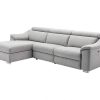 Sofa De Relaxamento Eletrico | Vente-unique Sofa De Canto Articulado Em Tecido Cor Cinza-Claro De Canto Esquerdo - Pedrera