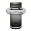 Objeto De Decoracao Interior | OZAIA Conjunto De 2 Vasos Em Vidro De Cor A. 25 E A. 30 Cm Vidro Cinzento Fumado - Valoit