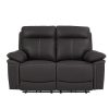 Sofa De Relaxamento Eletrico | Vente-unique Sofa De 2 Lugares Relax Eletrico Em Pele Castanho - Isiris