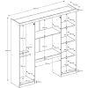 Cabeceira E Ponte De Cama | Vente-unique Movel De Cama Antero - 6 Portas - Com Armarios E Gavetas - C 200 Cm - Carvalho & Marfim