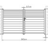 Porta E Portao | EXPERTLAND Portao De Batente Em Aluminio Estilo Persiana De C305 X A181 Cm Cor Antracite - Viazo