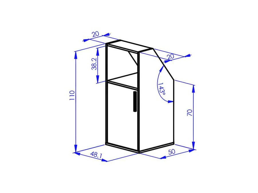 Arrumacao E Acessorios De Quarto | Vente-unique Movel Com Inclinacao 3 Portas E 1 Nicho Branco E Natural - Adezio