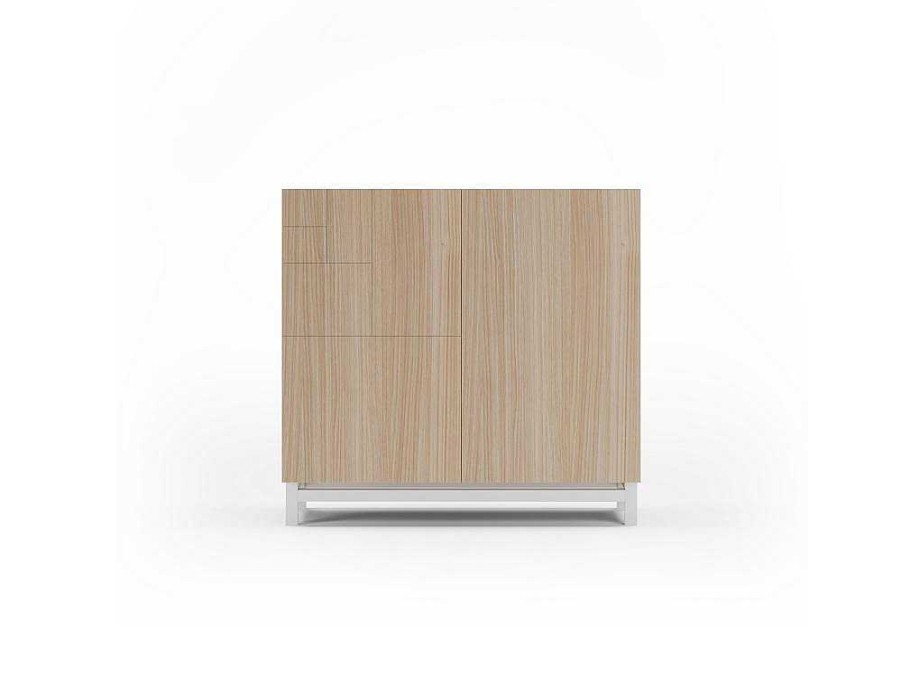 Sapateira | Herdasa Sapateiro/Movel Organizacao - H90Cm X L90Cm X P27Cm Nogueira Clara Pernas Branco - Copenhague