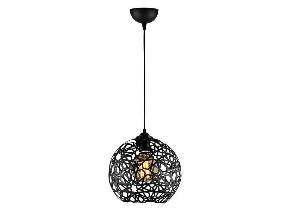 Candeeiro Suspenso | OZAIA Candeeiro De Teto Filiforme Em Metal De Altura Regulavel De D. 25 X A. 39/119 Cm Cor Preto - Celindra