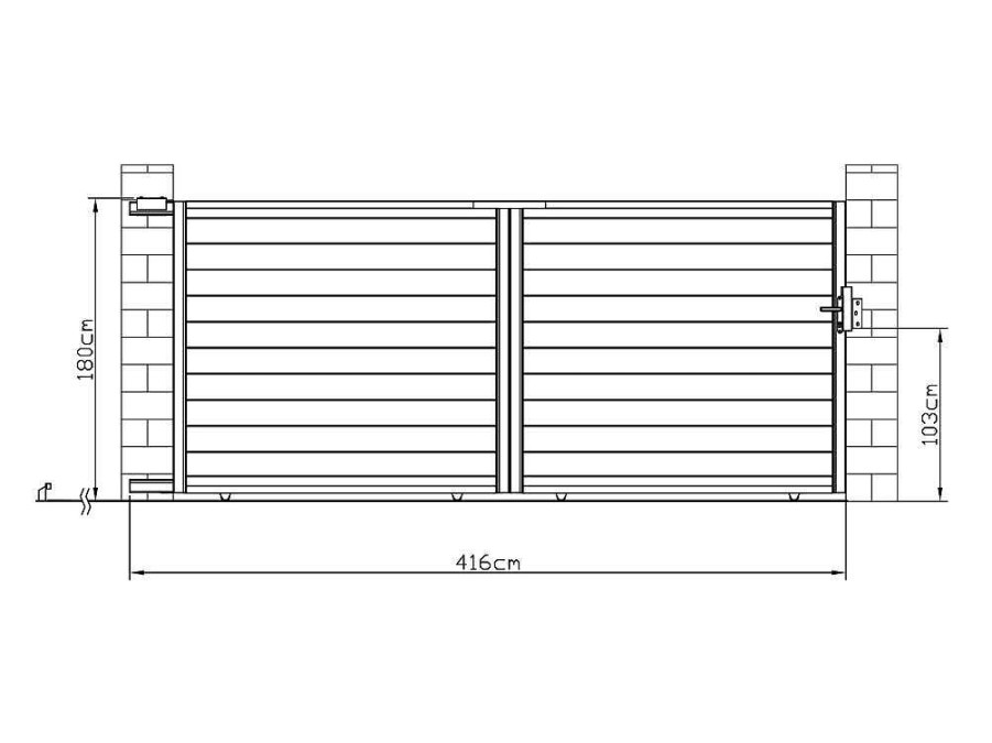 Porta E Portao | EXPERTLAND Portao De Correr Em Aluminio Antracite De C392 X A173 Cm - Nazario