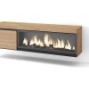 Movel De Tv | Skraut Home Movel De Tv, 160, Para Televisores Ate 65", Lareira Electrica Xxl, Suspensos, Carvahlo