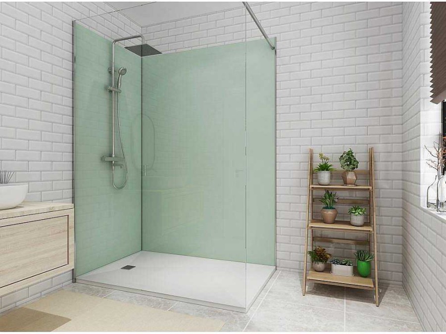 Painel De Parede Para Duche | Shower & Design Conjunto De 2 Paineis De Parede De Casa De Banho Com Perfis Incluidos De C. 90 X L. 120 X A. 210 Cm