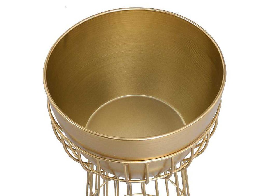 Promocoes Decoracao | OZAIA Vaso De Ornamentacao Filiforme Em Metal D. 30 X A. 71 Cm Dourado - Cemoro