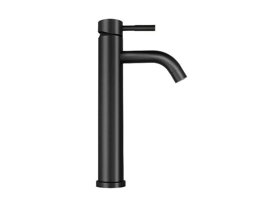 Torneira | Shower & Design Torneira Misturadora Mecanica Arredondada Em Inox Escovado Preto Mate A29,6 Cm - Salavan