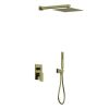 Coluna De Duche | Shower & Design Conjunto De Duche Encastravel Com Torneira Misturadora Mecanica Dourado Acabamento Acetinado - Tocantis