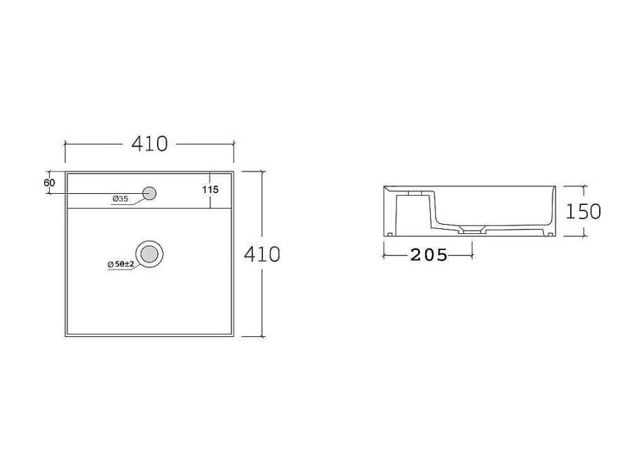 Movel De Parede Para Casa De Banho | Vente-unique Suporte Suspenso Em Teca Escura Com Esquadros De Fixacao Pretos E Lavatorio Duplo De 120 X 50 Cm - Sukawati