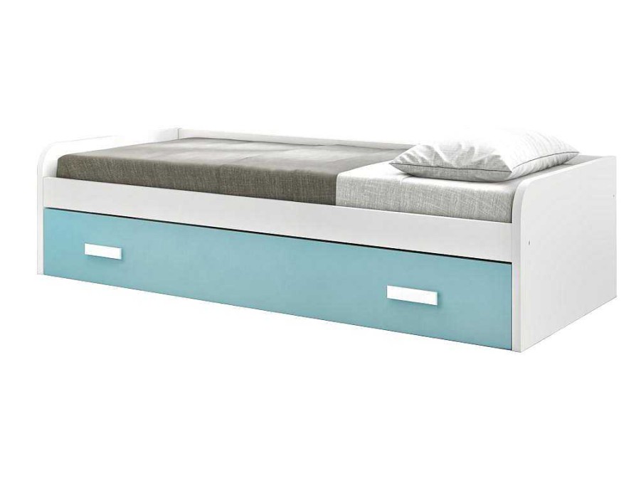 Cama Dupla | Venprodin Cama Gaveta - 105 Cm 54X190X113Cm - Branco-Caribe