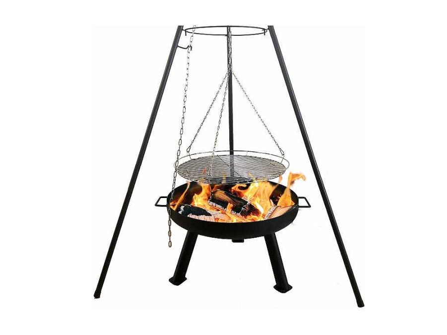 Barbecue, Braseiro De Jardim, Plancha | Purline Brasero D'Exterieur Au Design Allonge Et A Hauteur Reglable