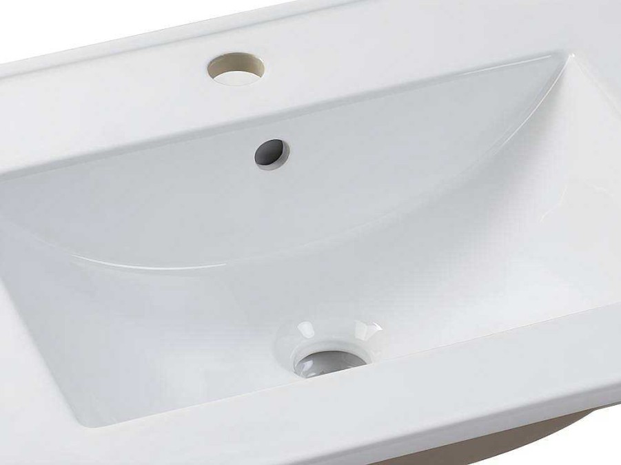 Lavatorio | Shower & Design Lavatorio De Encastrar Retangular Branco Em Ceramica 61 X 46,5 Cm - Motiac