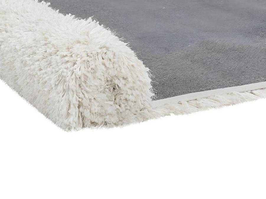 Tapete Shaggy | OZAIA Tapete Com Pelo Em Microfibra Harvey - Poliester - Branco - 160X230 Cm