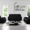 Conjunto De Sofa | Vente-unique Sofa De 3+2 Lugares Relax Em Microfibra Cinzento - Hernani