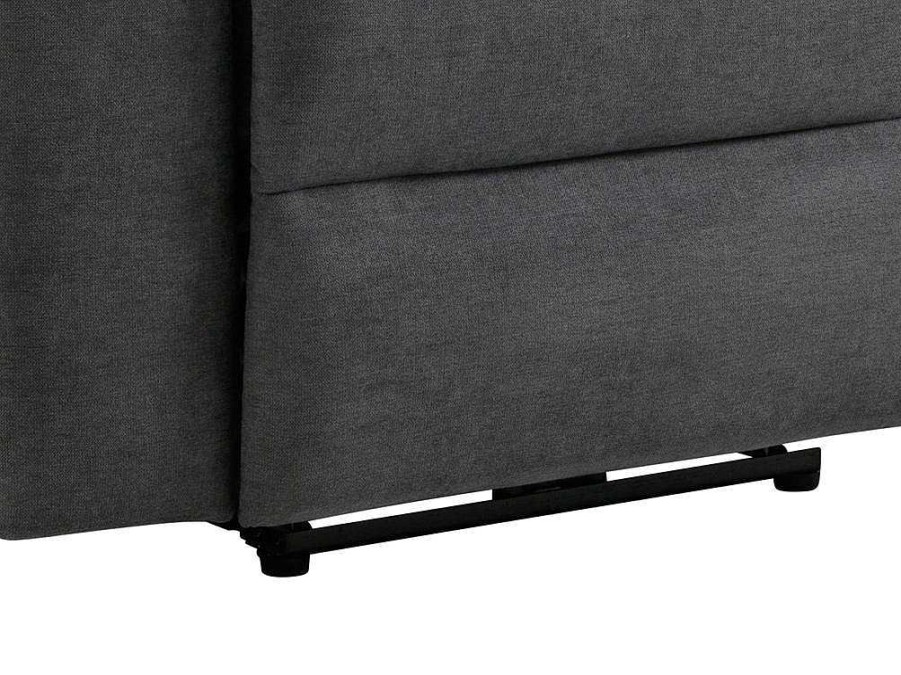 Sofa De Relaxamento Eletrico | Vente-unique Sofa De 3 Lugares Articulado Eletrico Em Tecido Cinza - Burolo