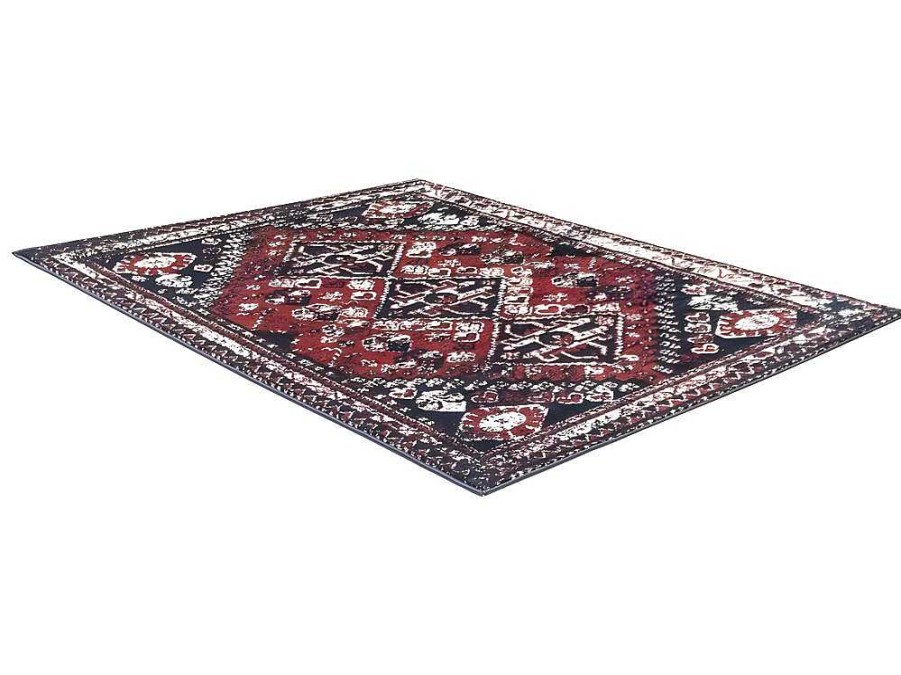 Tapete Grande | OZAIA Tapete Oriental De 160 X 230 Cm Vermelho E Preto - Sylhet