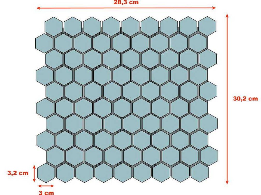 Mosaico | BRICOSOL Mosaico De Chao E De Parede Em Marmore Cinza Antracite Pack De 1 M - Caralis