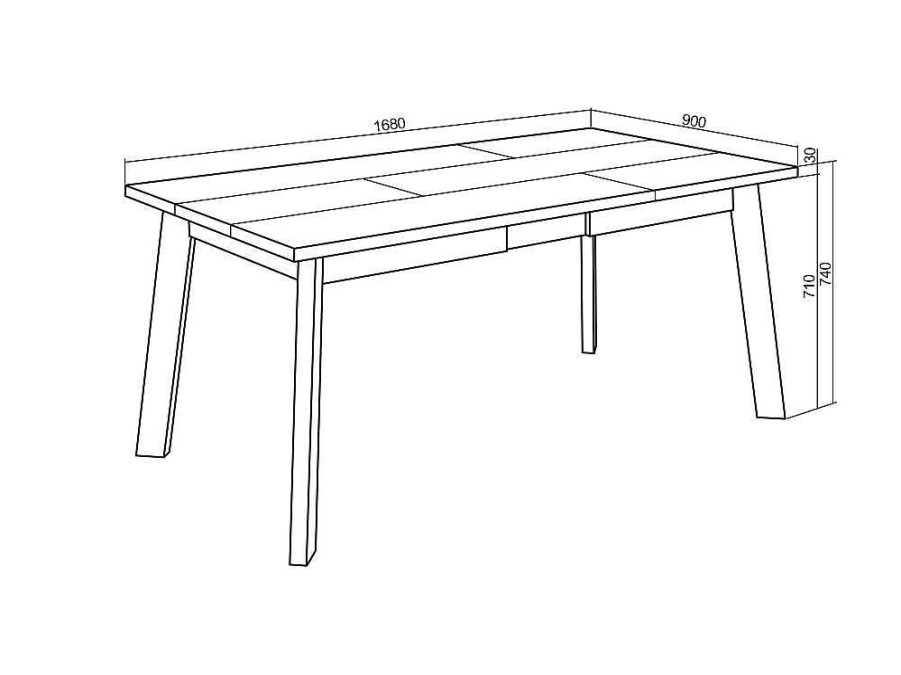 Mesa De Jantar | Skraut Home Mesa Sala De Jantar, 170, Para 8 Pessoas, Pes De Madeira, Cimento