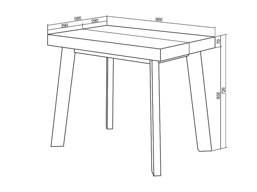 Consola | Skraut Home Mesa Consola Extensivel, 260, Para 12 Pessoas, Pes De Madeira, Carvahlo