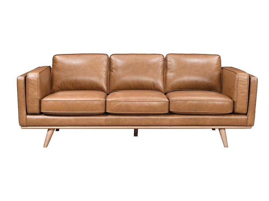 Promocoes Sofas & Poltronas | LINEA SOFA Sofa De 3 Lugares 100% Pele De Bufalo Superior Castanho Vintage - Danila