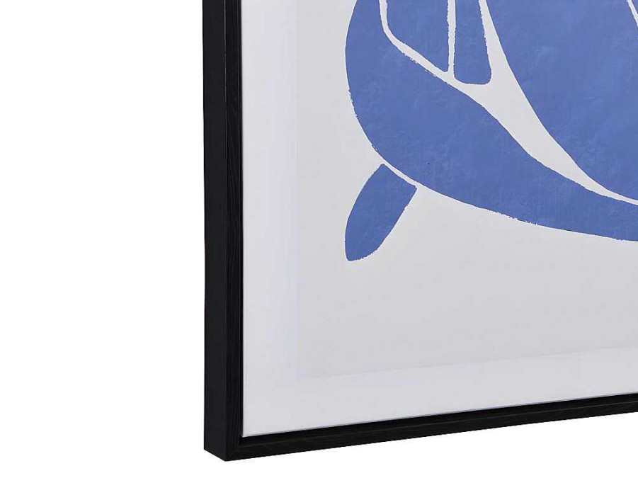 Quadro | OZAIA Tela Impressa Emoldurada Mulher De 60 X 80 Cm Com Moldura Em Madeira Cor Azul E Bege - Lolia