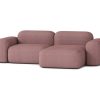 Sofa De Canto | Atio Sofa Max De 3 Lugares Em Tecido Vermelho