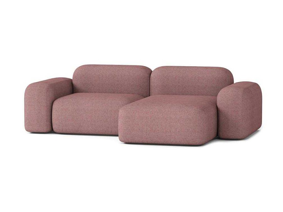 Sofa De Canto | Atio Sofa Max De 3 Lugares Em Tecido Vermelho