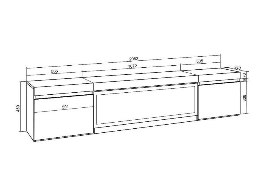 Movel De Tv | Skraut Home Movel De Tv, 210, Para Televisores Ate 80", Lareira Electrica Xxl, Carvahlo