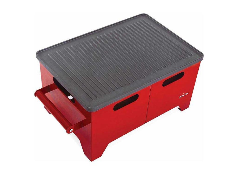 Barbecue, Braseiro De Jardim, Plancha | Purline Barbecue A L'Ethanol 1.2L En Acier Rouge