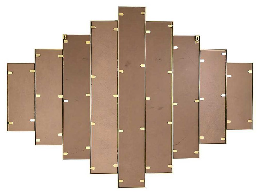 Espelhos | OZAIA Espelho Art Deco Simetrico Em Metal De C. 90 X A. 120 Cm Cor Dourado - Galice