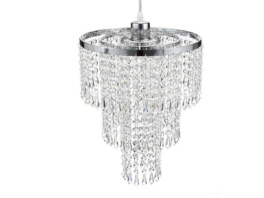 Lustre | OZAIA Candeeiro De Teto Metal E Vidro Efeito Cristal D30 Cm - Alberni