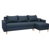 Sofa De Canto | Happy Garden Antoni 3 Lugares Sofa-Cama De Canto Azul Escuro