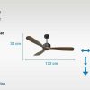 Ventilador | Purline Ventilador De Tecto Wifi Com Motor Dc Controlo Remoto Hypersilence Fullwood Memory
