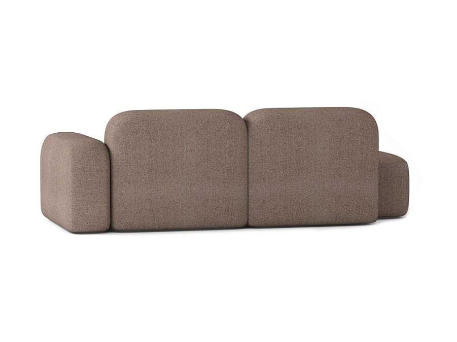 Sofa De Canto | Atio Sofa Max De 3 Lugares Em Tecido Castanho