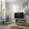 Movel De Tv | Skraut Home Movel De Tv, 160, Para Televisores Ate 65", Lareira Electrica Xxl, Carvahlo