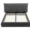 Cama Em Veludo | Vente-unique Cama 160 X 200 Cm Veludo Canelado Antracite - Sonetri