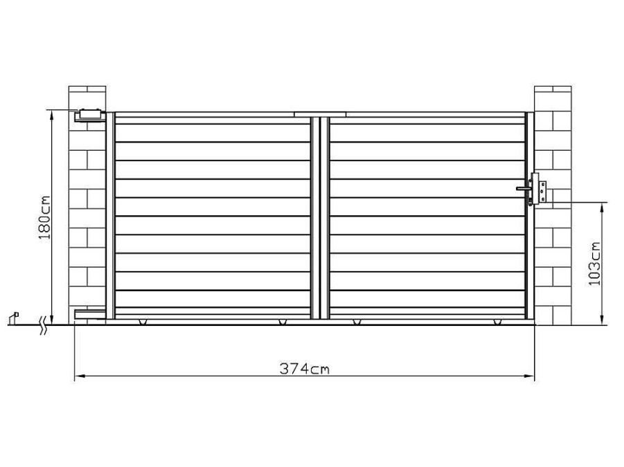 Porta E Portao | EXPERTLAND Portao De Correr Em Aluminio Antracite De C350 X A173 Cm - Nazario