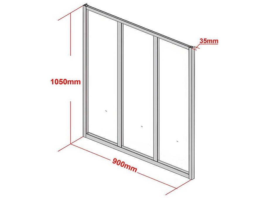 Divisoria De Ambiente | Vente-unique Divisoria De Atelier Em Aluminio Termolacado Branco De 90X105 Cm - Bayview