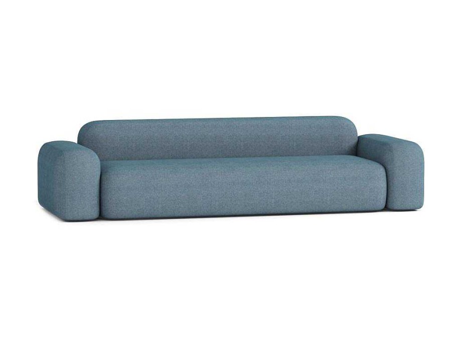 Sofa De 4 Lugares | Atio Sofa Max De 4 Lugares Em Tecido Azul