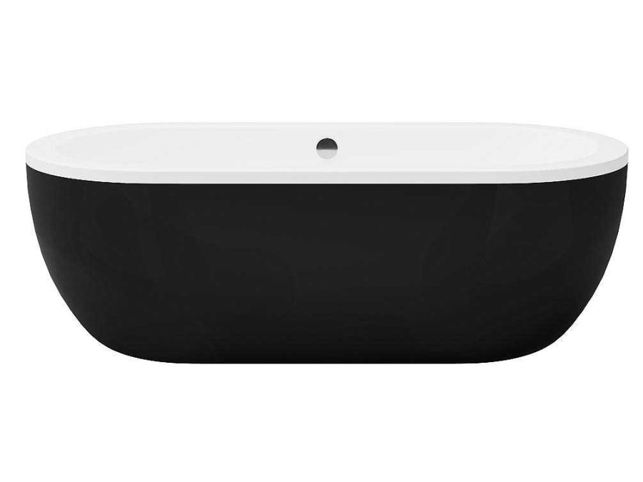 Banheira De Pousar | Shower & Design Banheira Classica Oval 200 L, 170 X 80 X 58 Cm Cor Preta Em Acrilico - Neptuna