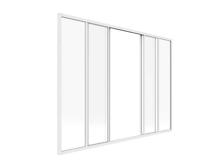 Divisoria De Ambiente | Vente-unique Divisoria De Correr Aluminio Termolacado Branco 180X130 Cm - Ravena