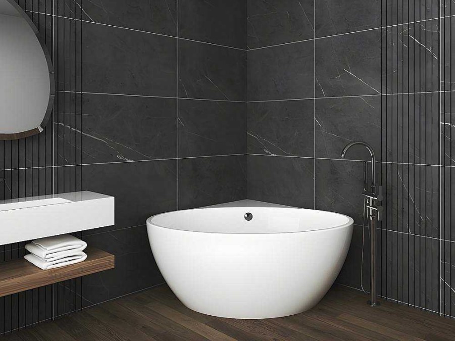 Banheira De Canto | Shower & Design Banheira De Canto De 197 L, Dimensoes 127 X 127 X 58 Cm Cor Branco Em Acrilico - Gourami